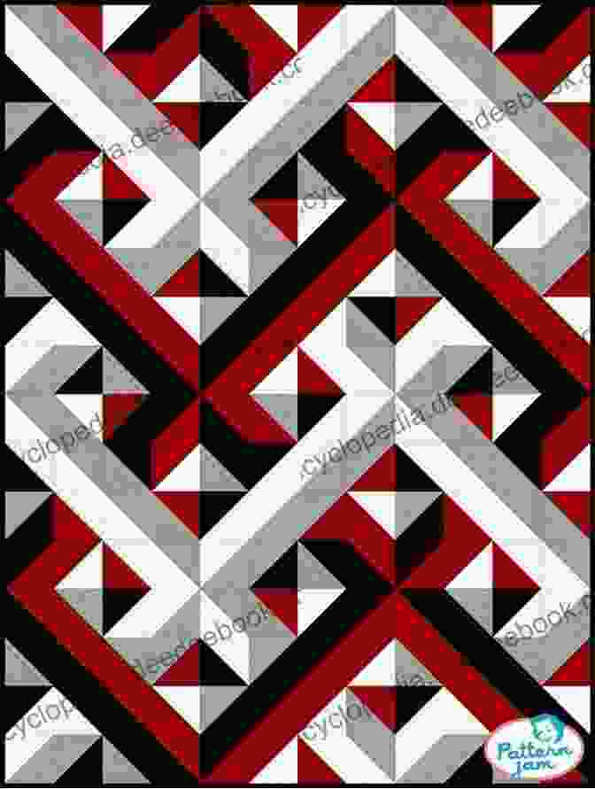 A Quilt With Dark Colors And Geometric Patterns Representing The Oppressive World Of The Dystopian Novel Learning About Quilting: 12 Novel Inspired Quilting Projects And How To Make Them: Easy Quilting Patterns