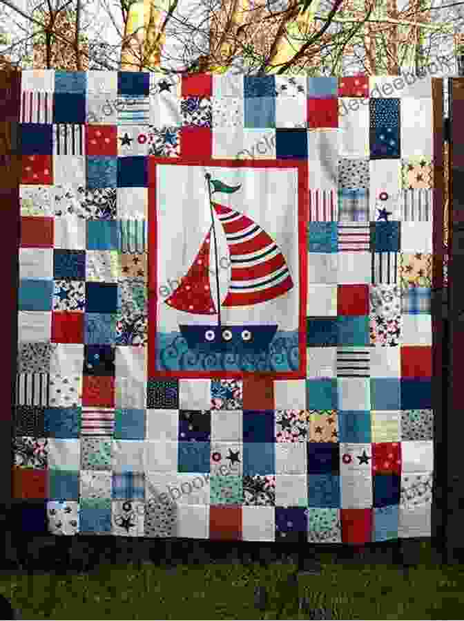A Quilt With Nautical Motifs And A Colossal Whale Representing The Epic Seafaring Adventure Learning About Quilting: 12 Novel Inspired Quilting Projects And How To Make Them: Easy Quilting Patterns