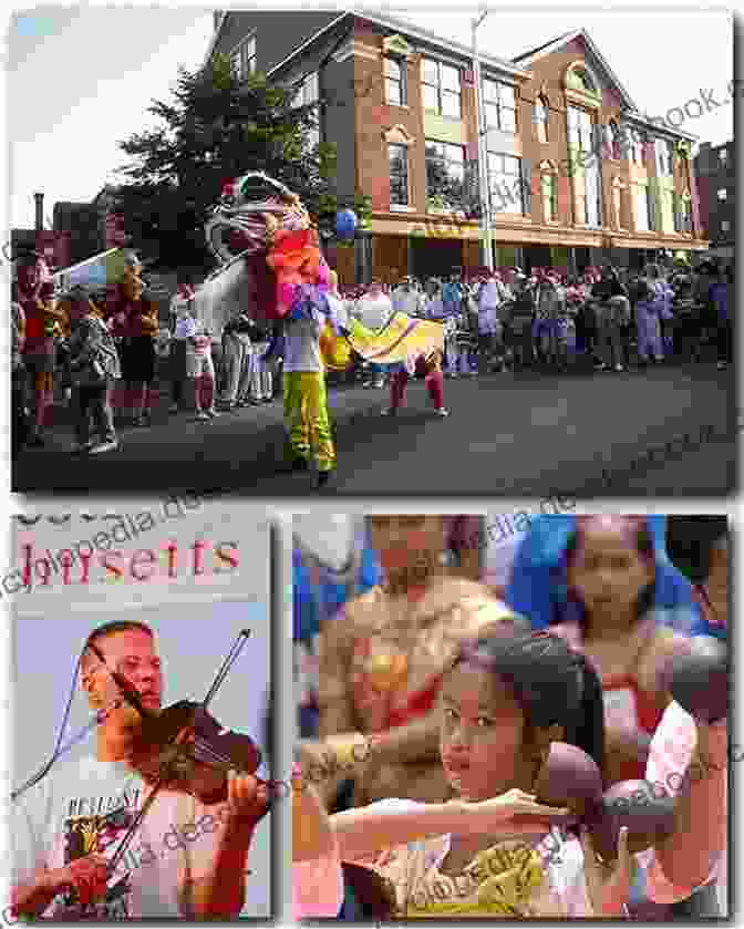 A Vibrant Street Scene During The Lowell Folk Festival, With Musicians, Dancers, And Artisans Performing A Walking Tour Of Lowell Massachusetts (Look Up America Series)