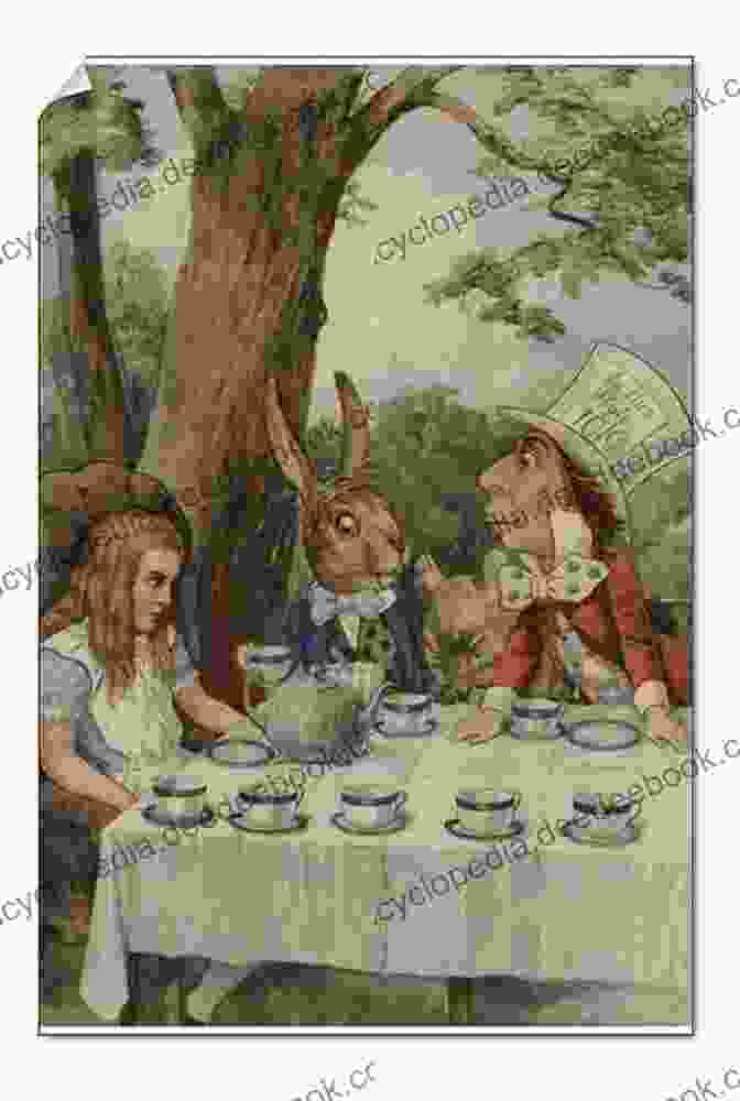An Intricate Illustration Depicting Alice's Encounter With The Mad Hatter, Showcasing The Captivating Imagery And Whimsical Nature Of Wonderland Illustrated. The Poetry Of Wonderland Illustrated