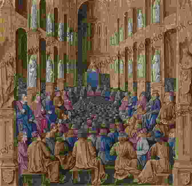Depiction Of A Medieval Church, With People Attending A Religious Service. The Dark Ages: A Captivating Guide To The Period Between The Fall Of The Roman Empire And The Renaissance (Captivating History)