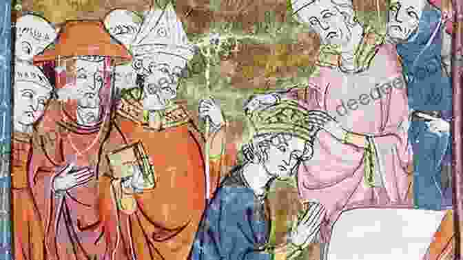 Depiction Of Charlemagne, With Scholars And Books In The Background, Representing The Carolingian Renaissance. The Dark Ages: A Captivating Guide To The Period Between The Fall Of The Roman Empire And The Renaissance (Captivating History)