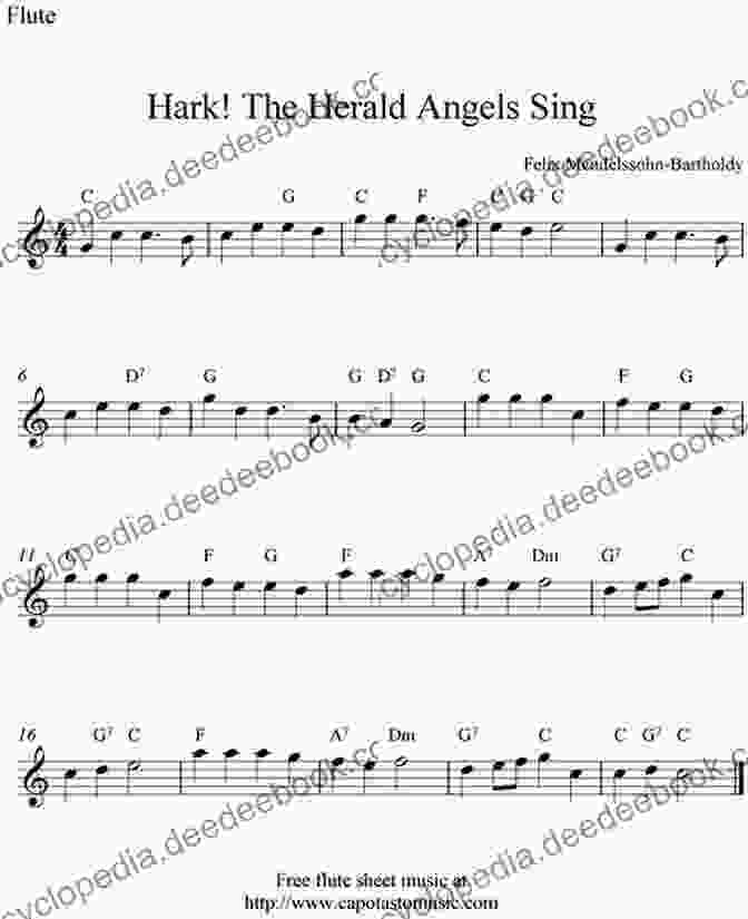 Hark! The Herald Angels Sing Christmas Carol For Soprano Flute 50 Christmas Carols For Solo Soprano Flute: Easy For Beginners