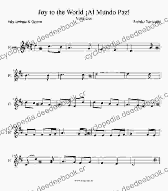 Joy To The World Christmas Carol For Soprano Flute 50 Christmas Carols For Solo Soprano Flute: Easy For Beginners