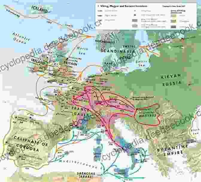 Map Showing The Major Invasions And Migrations That Occurred In Europe During The Early Middle Ages. The Dark Ages: A Captivating Guide To The Period Between The Fall Of The Roman Empire And The Renaissance (Captivating History)