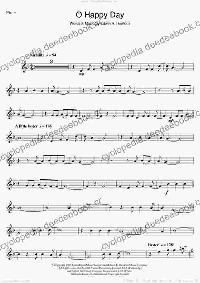 Oh Happy Day Flute Solo Sheet Music With A Joyful Melody And Uplifting Lyrics Solos For Flute Collection 1: African American Jamaican Melodies