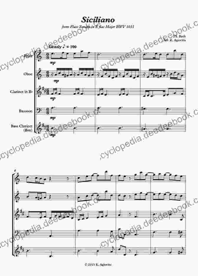 Sicilian Medley Woodwind Quartet Performing Sicilian Medley Woodwind Quartet (Bb Bass Clarinet Part): Instead Bassoon