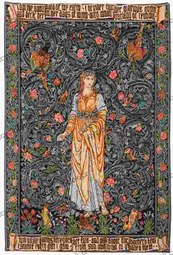 Time And The Tapestry Banner Image Depicting A Young Woman Surrounded By Vibrant Morris Inspired Patterns And A Mystical Portal Time And The Tapestry: A William Morris Adventure