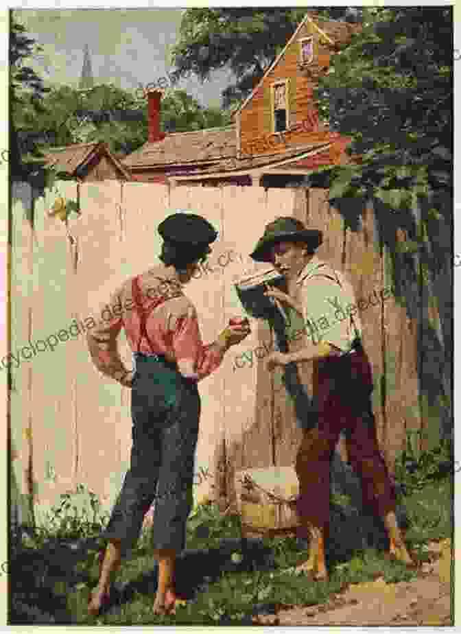 Tom Sawyer Sitting On A Fence Roughing It (Annotated): By Mark Twain With Original Illustrations