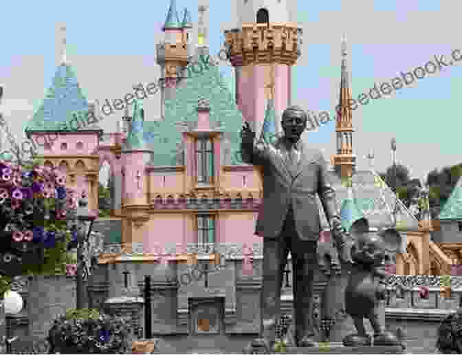 Walt Disney Standing In Front Of The Iconic Disneyland Castle The Story Of Walt Disney: Maker Of Magical Worlds (Dell Yearling Biography)